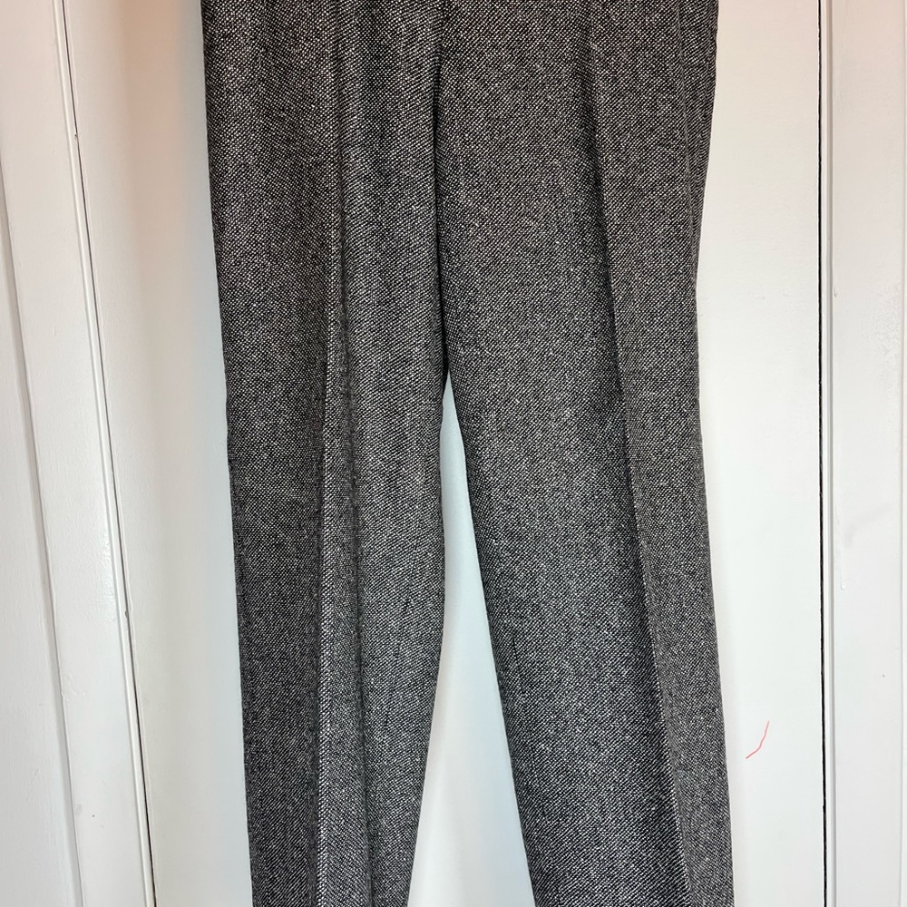 Dana Buchman Gray Tweed Straight-Leg Trousers